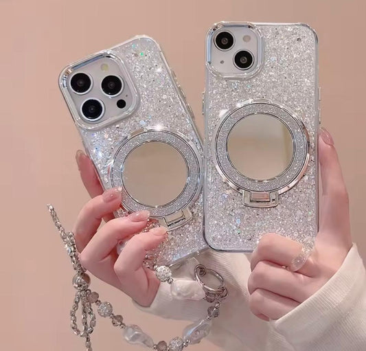 GLITTER 3D MIRROR HOLDER CASE