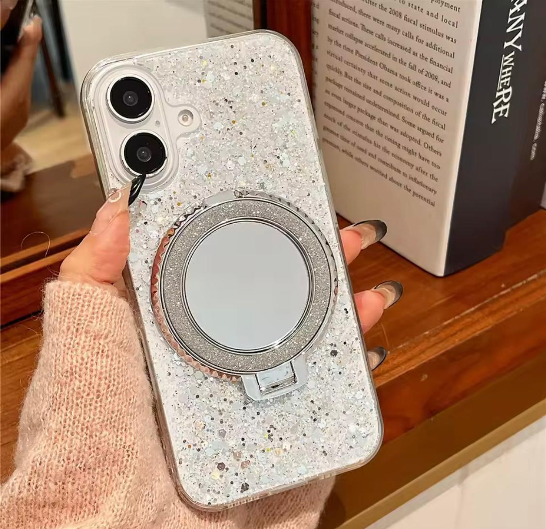 GLITTER 3D MIRROR HOLDER CASE